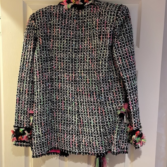 VINTAGE Marc Jacobs Embellished Tweed Military Jacket in size 6 - Picture 9 of 11